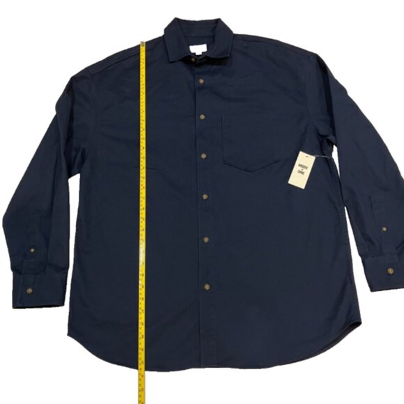 Mode of One Mens Relaxed Fit Button Down Twill Shirt in Caspian Waters Size M - Picture 6 of 8